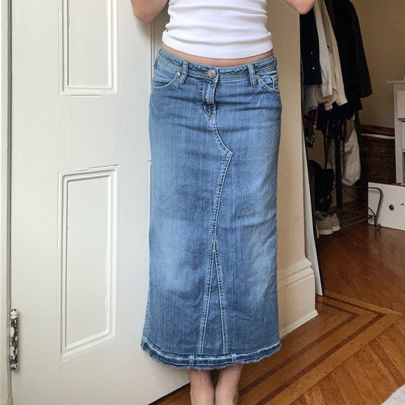 Silver Jeans Denim Maxi Skirt - Picture 3 of 9